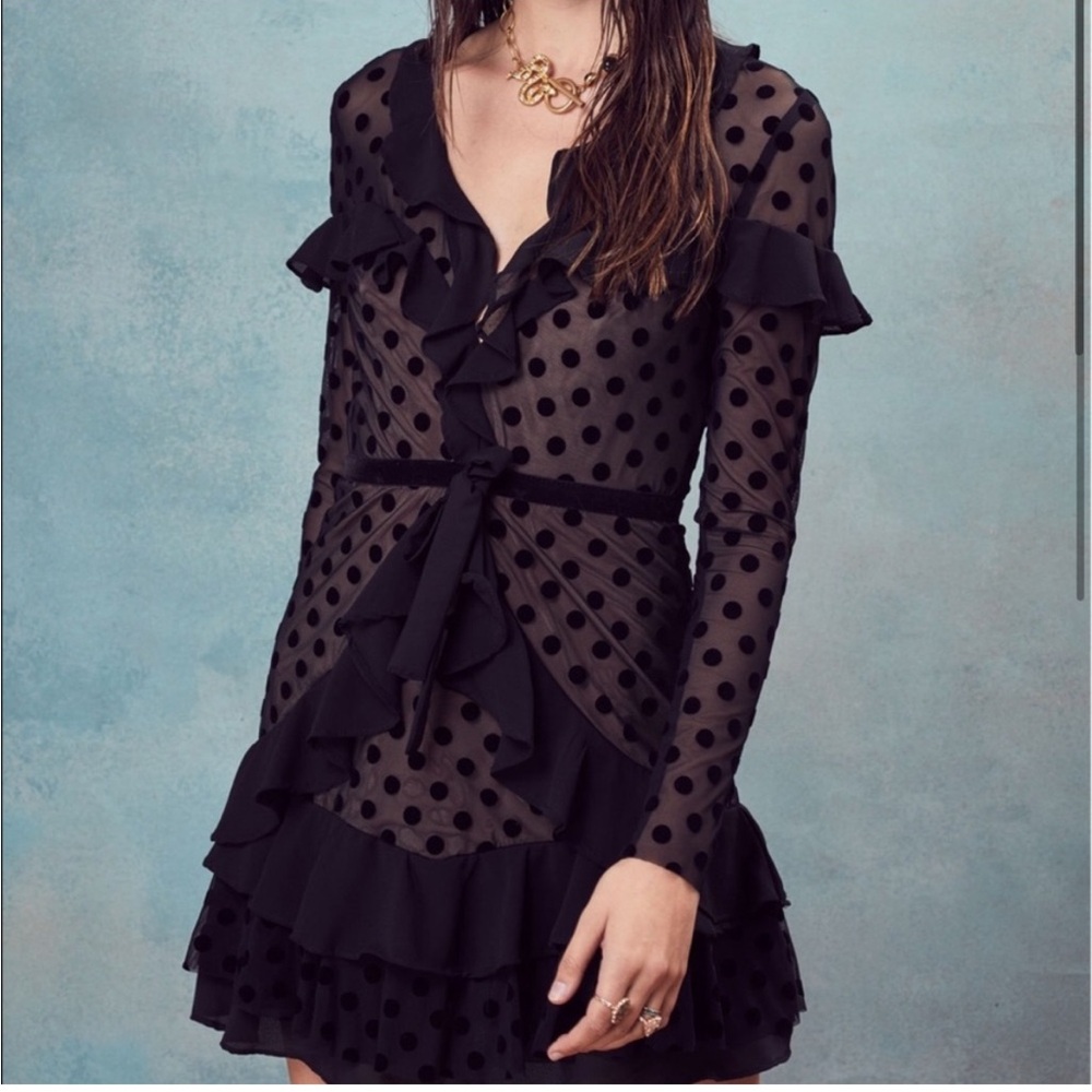 For Love And Lemons Dotty Mini Dress Size Small